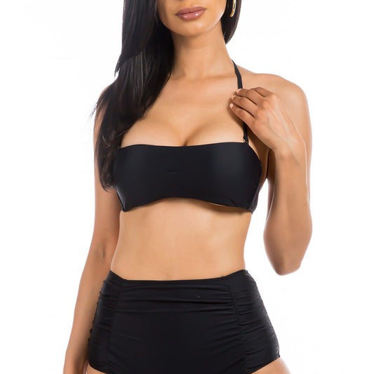 HIGH WAISTED TWO PIECE SWIMSUIT